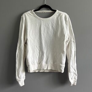 Open Back Spiritual Gangster White Crewneck Sweatshirt